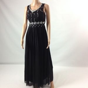 New Sublime Women's Long Dress Embellished Black S
